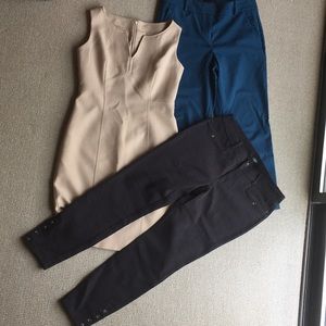 Size 10 bundle, 1 dress, 2 pants